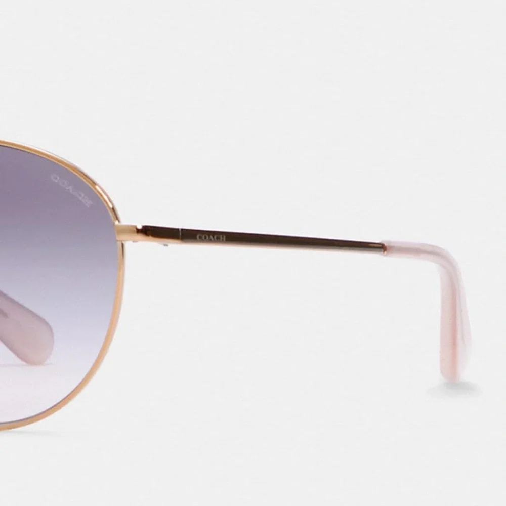 COACH NWT Lia Round Violet Gradient Sunglasses - Picture 7 of 9